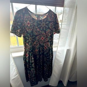 Size Large LuLaRoe dress, paisley pattern